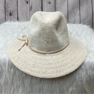 A New Day Beige Cream Fabric Ribbed Fedora Hat